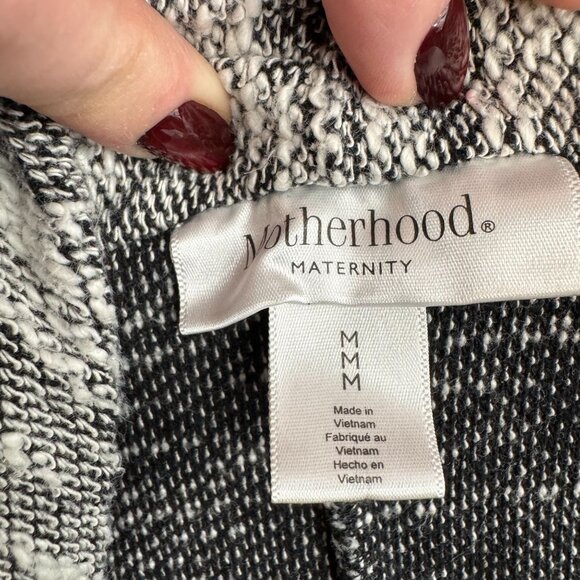 Motherhood Maternity Gray White Waterfall Cardigan Sweater Womens‎ M Textured - Picture 3 of 6